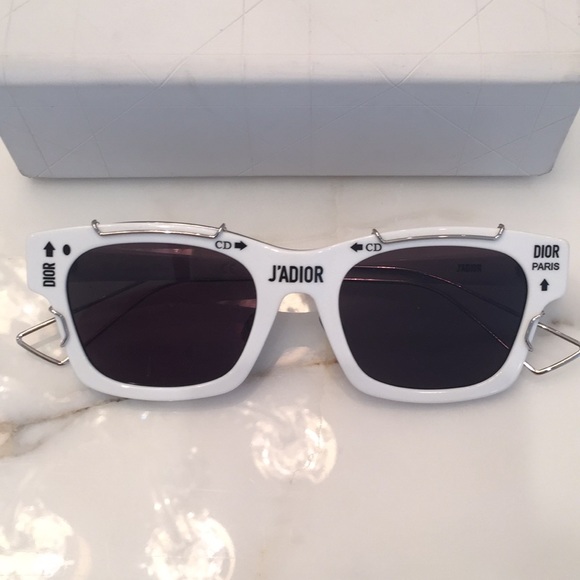 christian dior white sunglasses